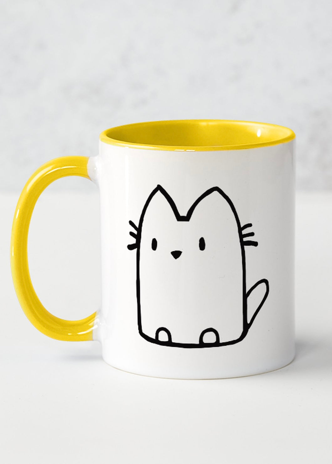 Mug - Cat, Yellow