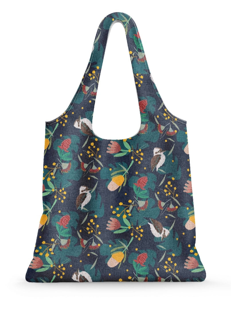 Reusable Shopping Bag – Floral Kookaburra