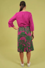 Load image into Gallery viewer, Ivy Skirt, Long - Cerise/Woodcut