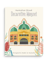 Load image into Gallery viewer, Wooden Magnet - Flinders Street