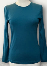 Load image into Gallery viewer, Merino L/S Top - Crew Neck/Teal