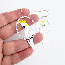 Load image into Gallery viewer, Sulphur Crested Cockatoo Earrings