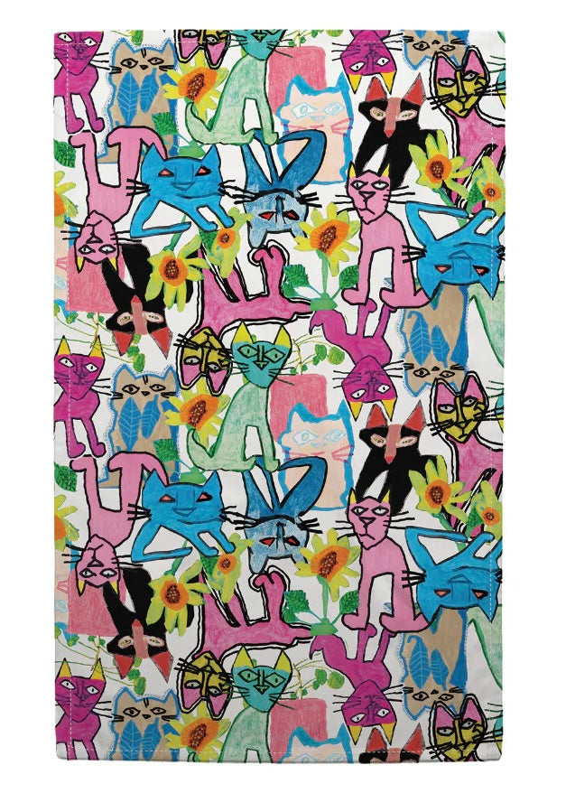 Tea Towel - All Over Cat