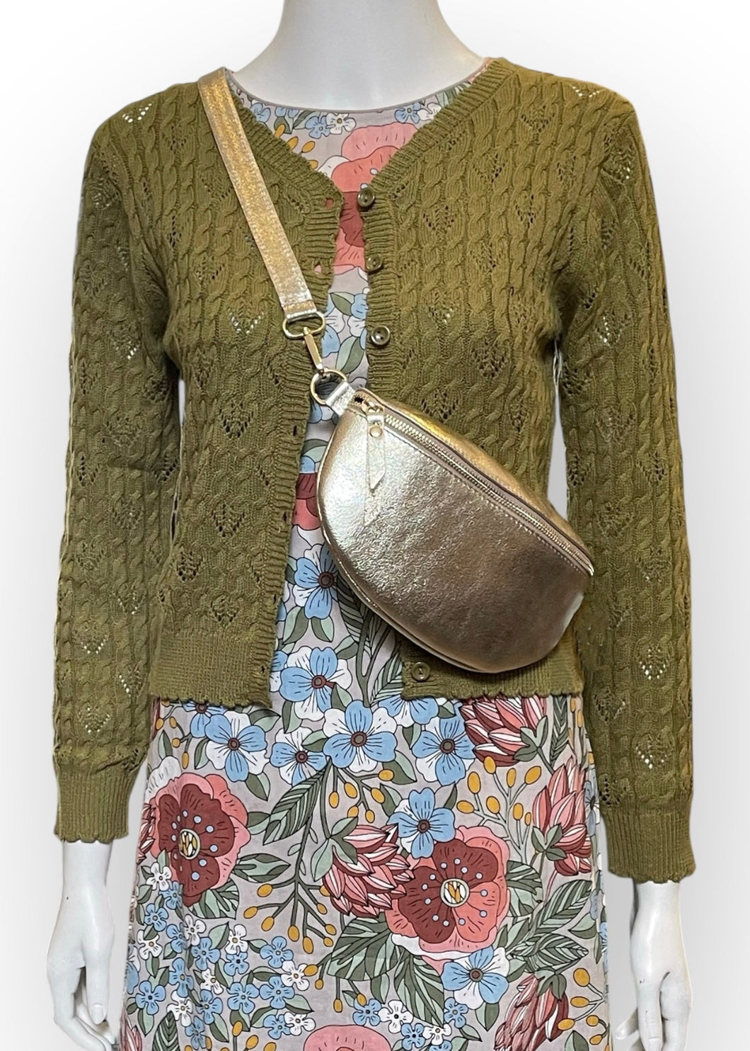Lace Knit Cardi - Olive