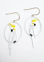 Load image into Gallery viewer, Sulphur Crested Cockatoo Earrings