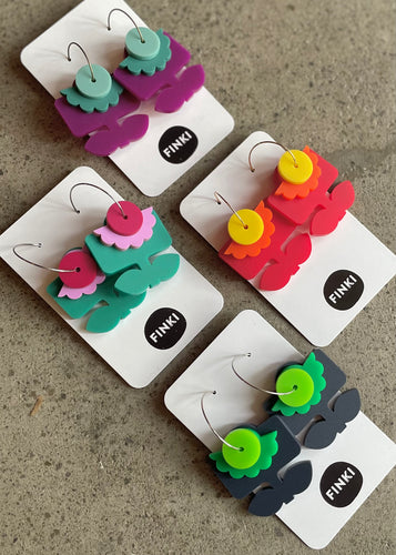 Retro Flower Dangles