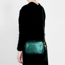 Load image into Gallery viewer, Crossbody Bag - Metallic Peacock Blue