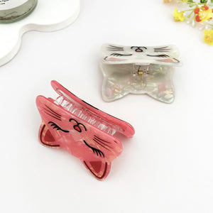 Hair Claw Clip, Smiling Cat