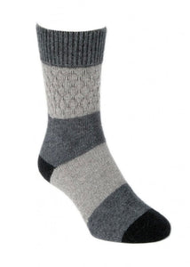 Possum/Merino Gecko Sock - Silver