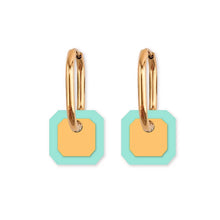 Load image into Gallery viewer, Cami Gem Earring - Sea/Tangerine