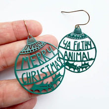 Load image into Gallery viewer, Merry Christmas, Ya Filthy Animal, Earrings