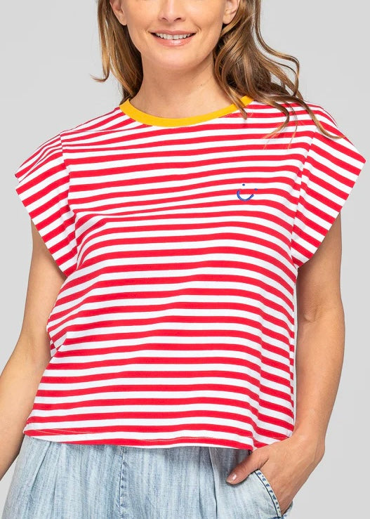 Bellissimo Tee - Red Stripe