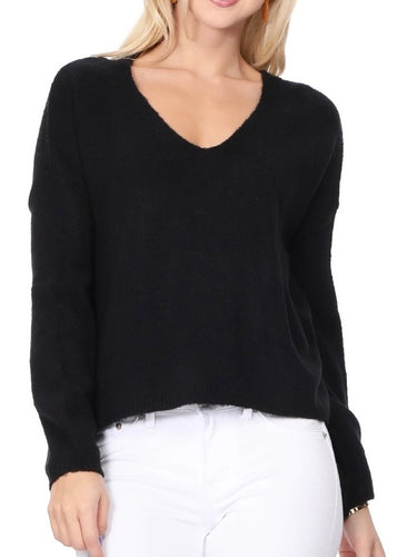 V-neck Jumper - Black