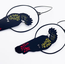 Load image into Gallery viewer, Red Tailed Cockatoo Dangles