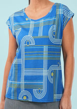 Load image into Gallery viewer, Bobby Top - Checkers/Blue