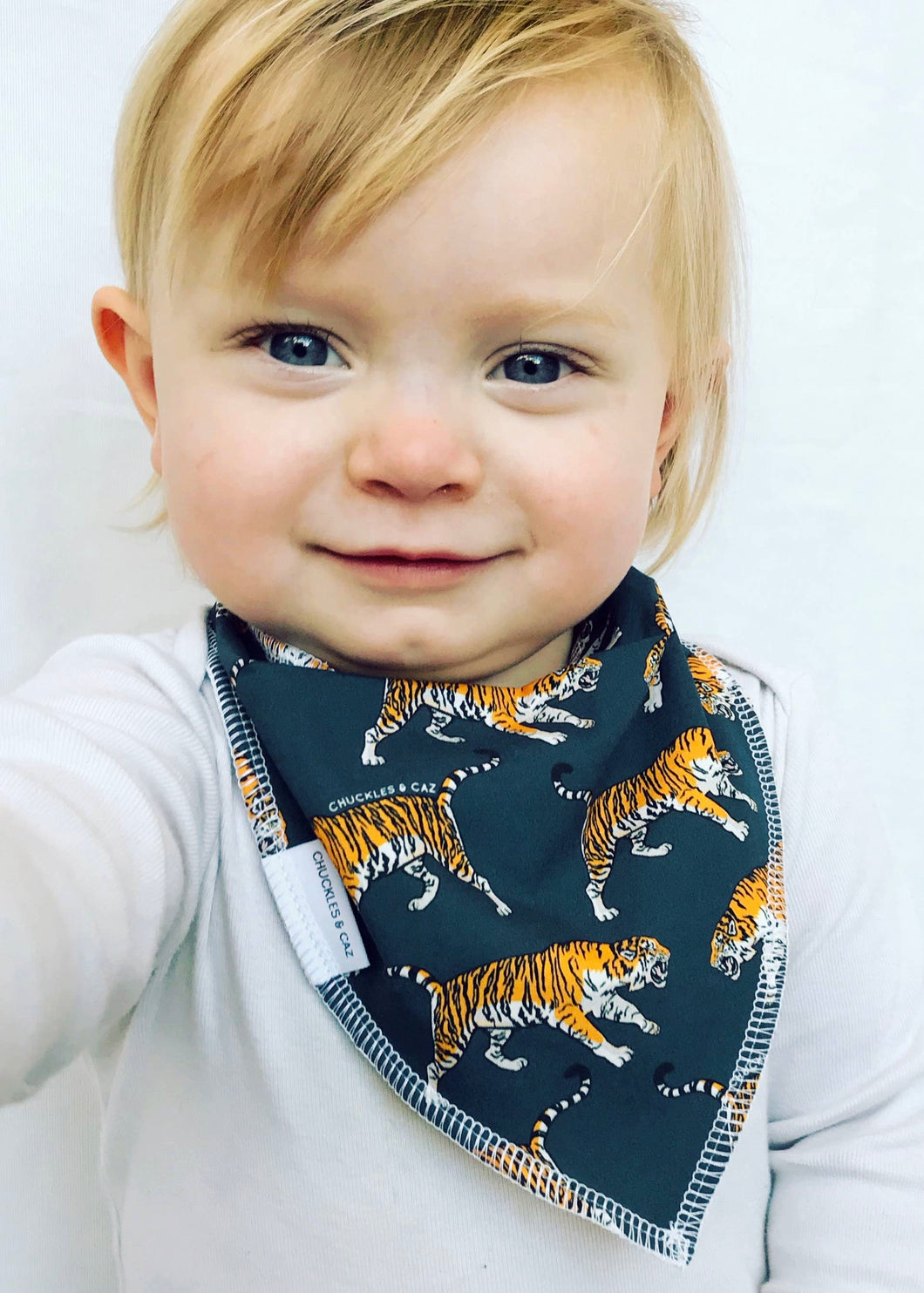 Navy Tiger Dribble Bib