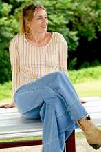 Load image into Gallery viewer, Ally Tee - Mustard Stripe