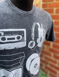 Mens Tee - Music Lovers, Stonewash