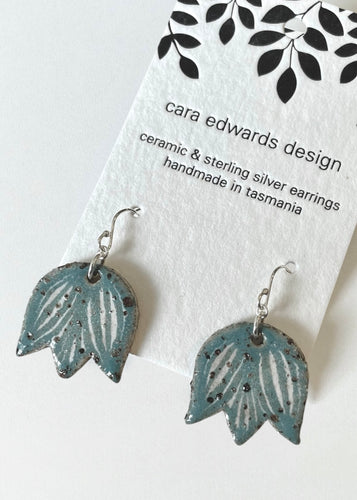 Aqua Tulip Earrings
