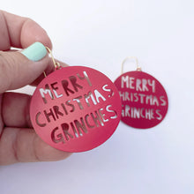 Load image into Gallery viewer, Merry Christmas Grinches Dangles