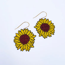 Load image into Gallery viewer, Midi Sunflower Dangles