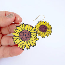 Load image into Gallery viewer, Midi Sunflower Dangles