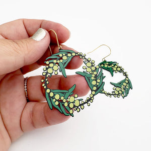 Wattle Wreath Dangles