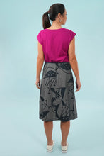 Load image into Gallery viewer, Avril Skirt, Long - Woodcut Floral, Chambray/Navy