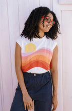 Load image into Gallery viewer, Chrissy Relaxed Tank - Sunset Waves