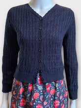 Load image into Gallery viewer, Lace Knit Cardi - Navy Blue