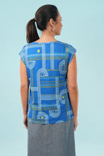 Load image into Gallery viewer, Bobby Top - Checkers/Blue