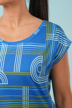 Load image into Gallery viewer, Bobby Top - Checkers/Blue