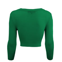 Load image into Gallery viewer, V-Neck Bolero Cardi - Kelly Green