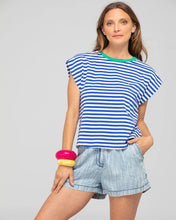 Load image into Gallery viewer, Bellissimo Tee - Blue Stripe