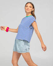 Load image into Gallery viewer, Bellissimo Tee - Blue Stripe