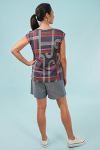 Load image into Gallery viewer, Bobby Top - Checkers/Pink