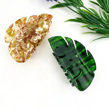 Load image into Gallery viewer, Hair Claw, Monstera Leaf