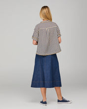 Load image into Gallery viewer, Josie Shirt - Navy Spliced Seersucker