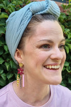 Load image into Gallery viewer, Troupe Earrings, Blue/Red