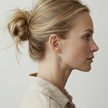 Load image into Gallery viewer, Eucalyptus, Layered Hoop Dangles