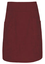 Load image into Gallery viewer, Aalia Corduroy Skirt - Cabernet
