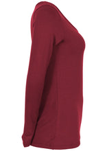 Load image into Gallery viewer, V-Neck L\S Top - Maroon