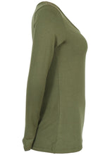 Load image into Gallery viewer, V-Neck L\S Top - Olive