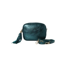 Load image into Gallery viewer, Crossbody Bag - Metallic Peacock Blue