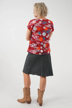 Load image into Gallery viewer, Tilly Top - Sun &amp; Clouds/Red