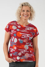 Load image into Gallery viewer, Tilly Top - Sun &amp; Clouds/Red
