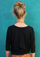 Load image into Gallery viewer, Batwing Top V-neck, Black