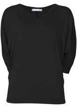 Load image into Gallery viewer, Batwing Top V-neck, Black