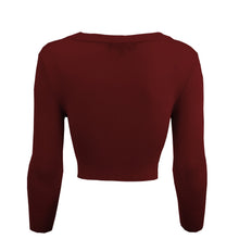 Load image into Gallery viewer, V-Neck Bolero Cardi - Port