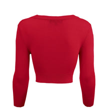 Load image into Gallery viewer, V-Neck Bolero Cardi - Red